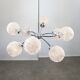 Mid-century Italian 8-Arm Chrome and Crystal Chandelier, 1960s