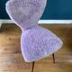 Chaise en moumoute années 50