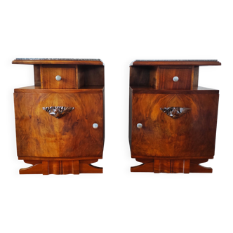 Paire de tables de chevets Art déco
