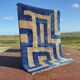 Moroccan blue and beige Berber rug 300x200 cm – handmade