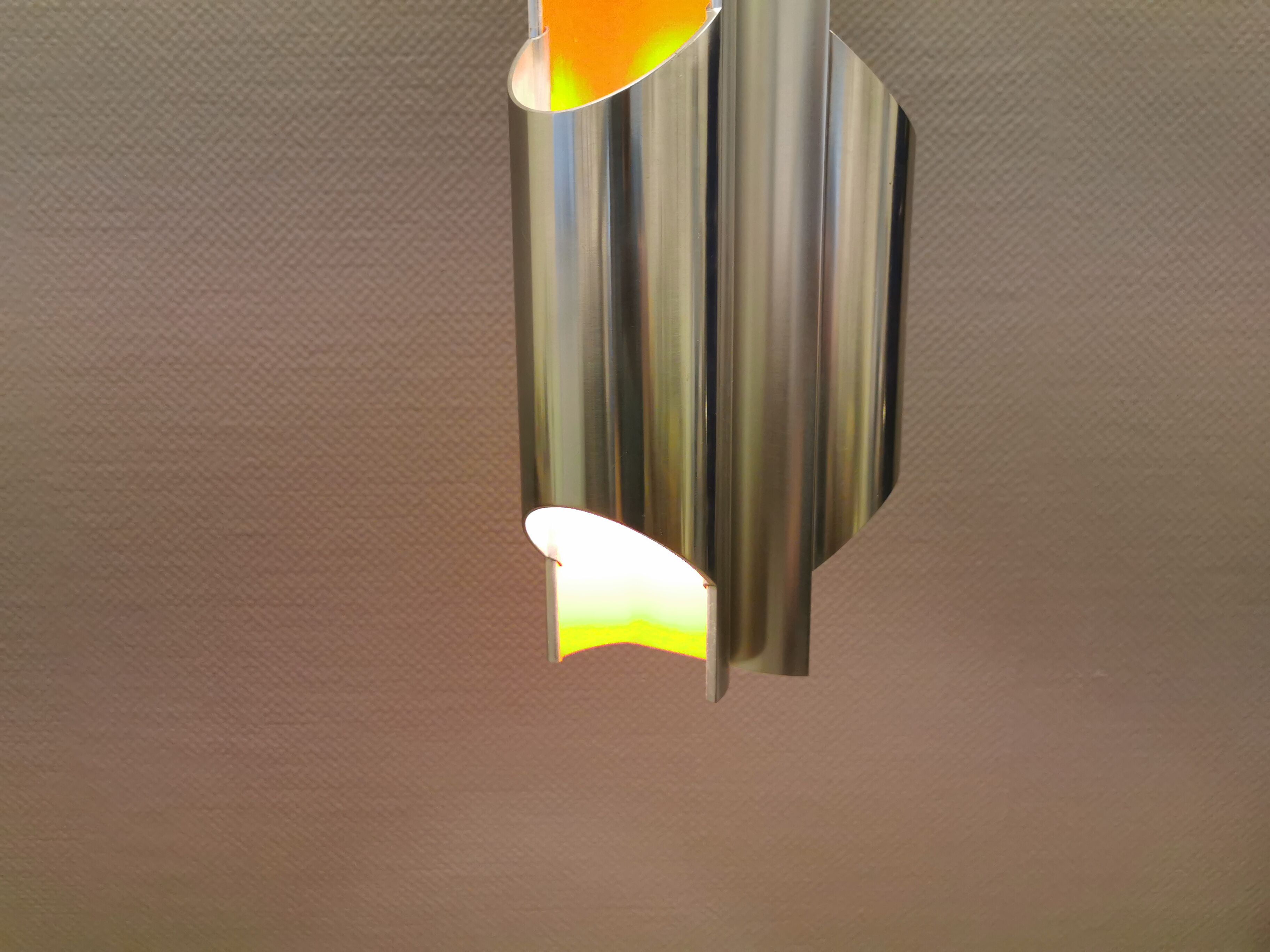 Danish vintage hanging lamp, model Pantre designed Bent Karlby for Lyfa in the 60s.