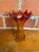 Antique murano sommerso vase, vintage blown glass