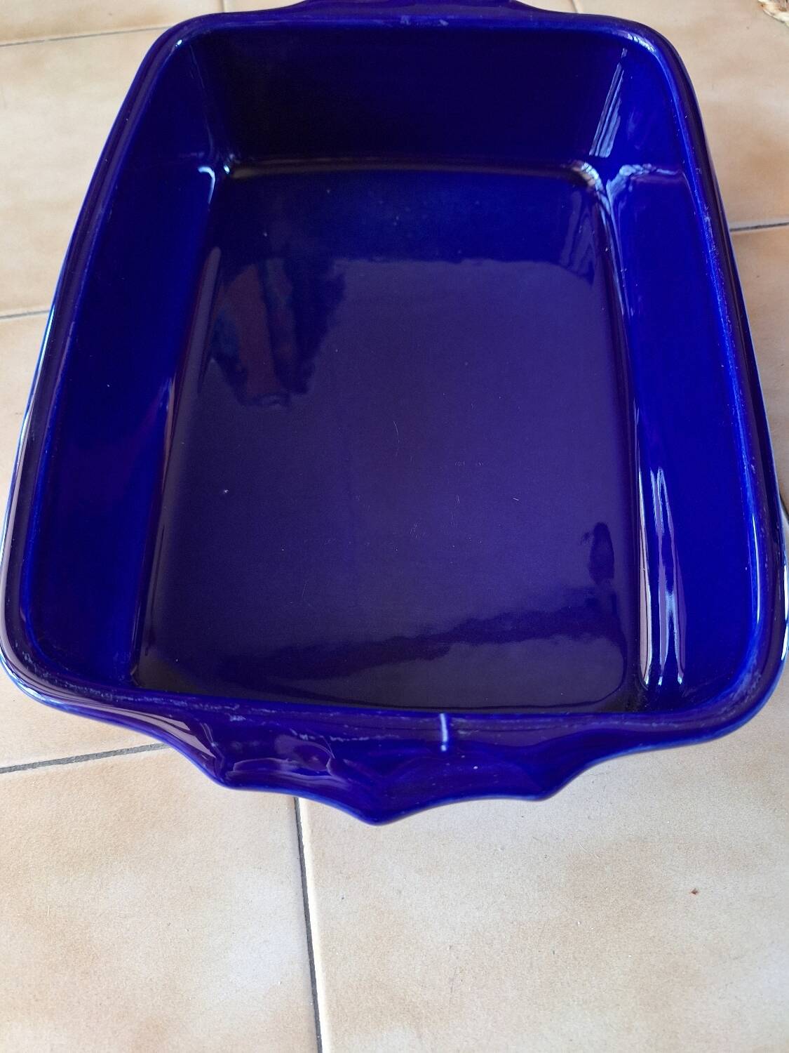 Indigo blue ceramic dish