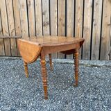 Louis Philippe round table with shutters in cherry wood