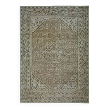 Tapis d'aire surdimensionné en laine persan fait à la main vintage des années 1970 271x382