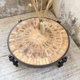 Table basse Herbier ronde Roger Capron