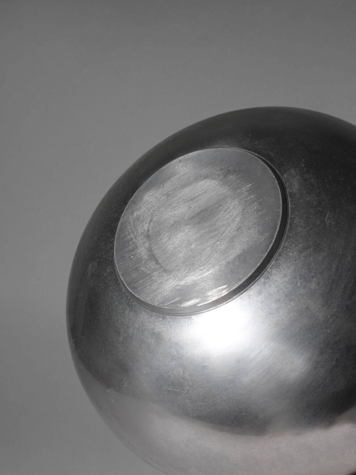Polished Aluminum Bulbous Vase, Large