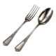 Ercuis dessert service X24 in original box, silver-plated metal.