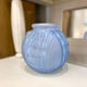 Blue Art Deco ball vase signed Stella
