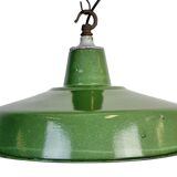 Industrial Green Enamel Factory Pendant Lamp, 1960s