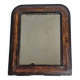 Antique Louis-Philippe mirror, painted wood imitation wood, 30 x 37 cm, 19th century
