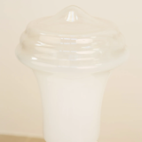 Italian lamp in metal & opaque glass 70's