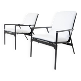 Mid-Century Pair of Foldable Armchairs Nena by Richard Sapper for B&B Italia, 1984