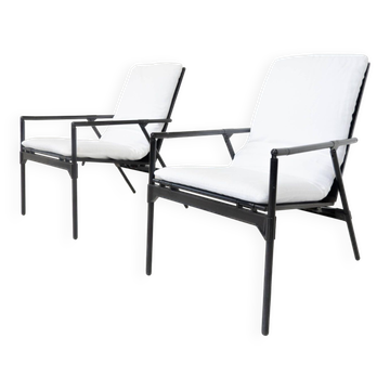 Mid-Century Pair of Foldable Armchairs Nena by Richard Sapper for B&B Italia, 1984