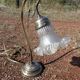 Tulip lamp / swan neck Art Deco brass