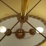 Table lamp and desk in bronze and gilded metal, hot water bottle style