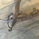 Door handles "Lizards" in handcrafted recycled wrought iron