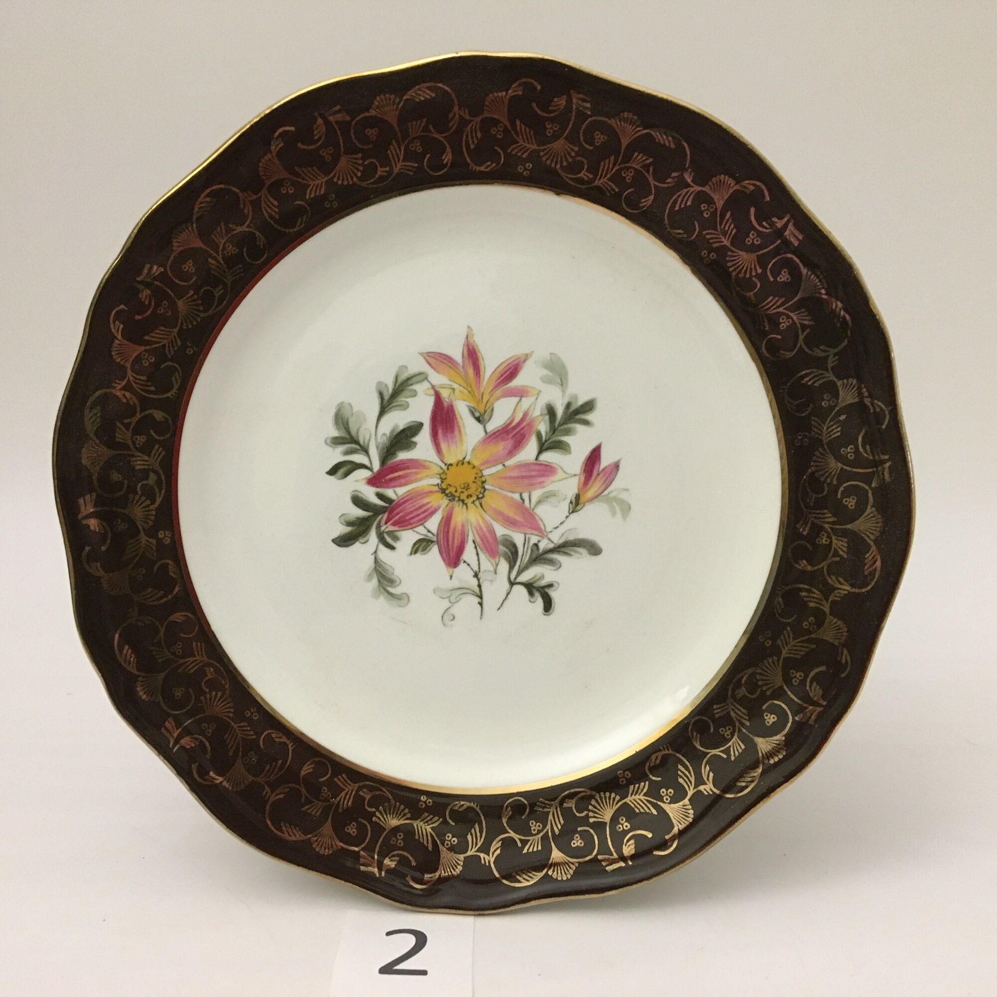 Set of 6 Dessert Plates "L'Amandinoise", model "Clématite"