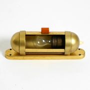 Original 1930s cabin submarine wall lamp in streamlined design