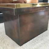 Belgo Chrome Travertine Coffee Table 1970s