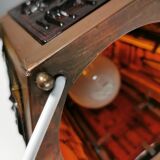 Swedish table lamp in copper and orange glass, by Erik Hoeglund 1960s