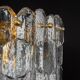 Superb brass lamp with crystal glass, Palazzo, Kalmar, Austria, 1970.