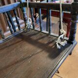 Black lacquered teak rocking chair