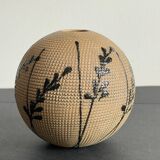 Vase boule en grès, années 80