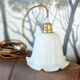 Vintage opaline portable lamp