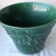 Green ceramic cache-pot