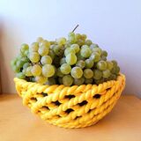 Woven ceramic fruit bowl, Antheor 1960.