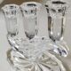 Stylish vintage candlestick, Buder with 3 lights. Lead crystal