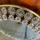 Miroir mural rond illuminé vintage avec étoiles en cristal, années 1960