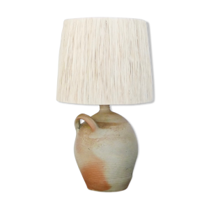 Lampe en grès jarre avec anse,