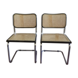 Pair of chairs Cesca B32 vintage designed by Marcel Breuer