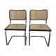 Pair of chairs Cesca B32 vintage designed by Marcel Breuer