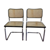 Pair of chairs Cesca B32 vintage designed by Marcel Breuer