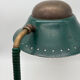 1960s cocotte desk lamp, green and brass, table lamp