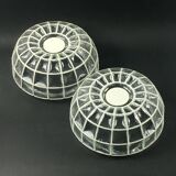 Pair of Mid-Century Modern Glass Ceiling Lights from Limburg, 1970s