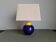 Vintage French table lamp in blue stone 1980s