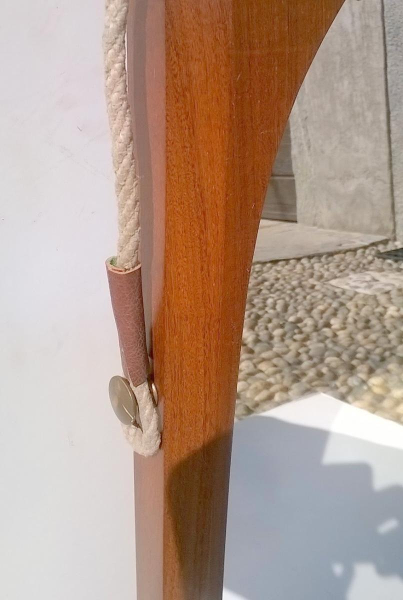 Mirror teak 1950 s 45x70cm