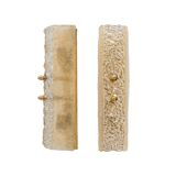 Pair of Murano Glass Gold Graniglia and Brass Sconces