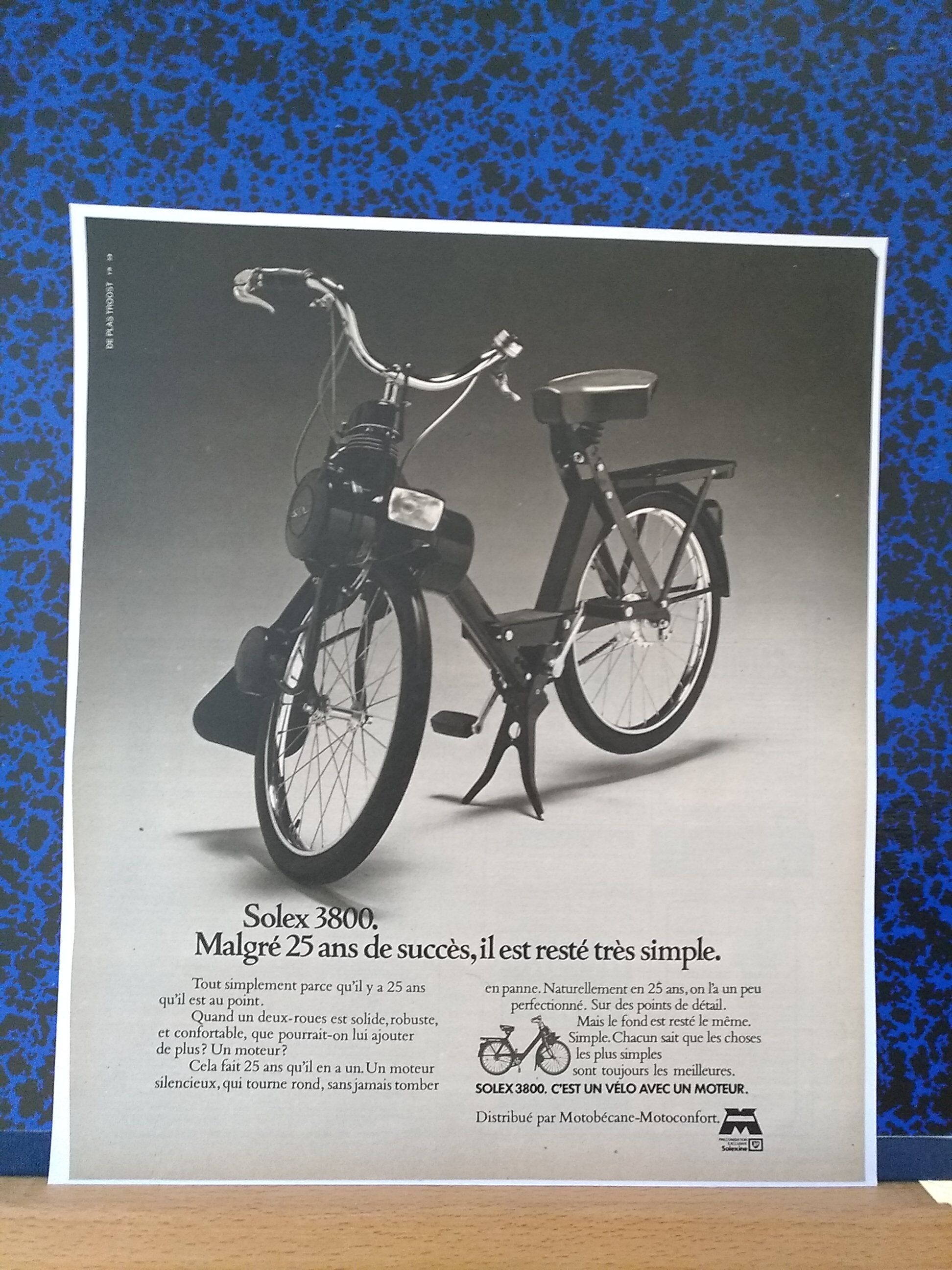 A Solex 3800 paper advertisement from a period magazine