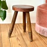 Vintage wooden tripod stool