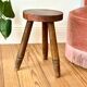 Vintage wooden tripod stool