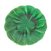 Assiette feuille en barbotine
