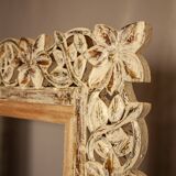 Carved wooden frame. carved wooden frame with floral motifs.