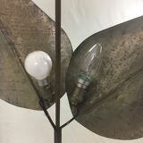 Vintage "flower" metal wall sconce, 1970