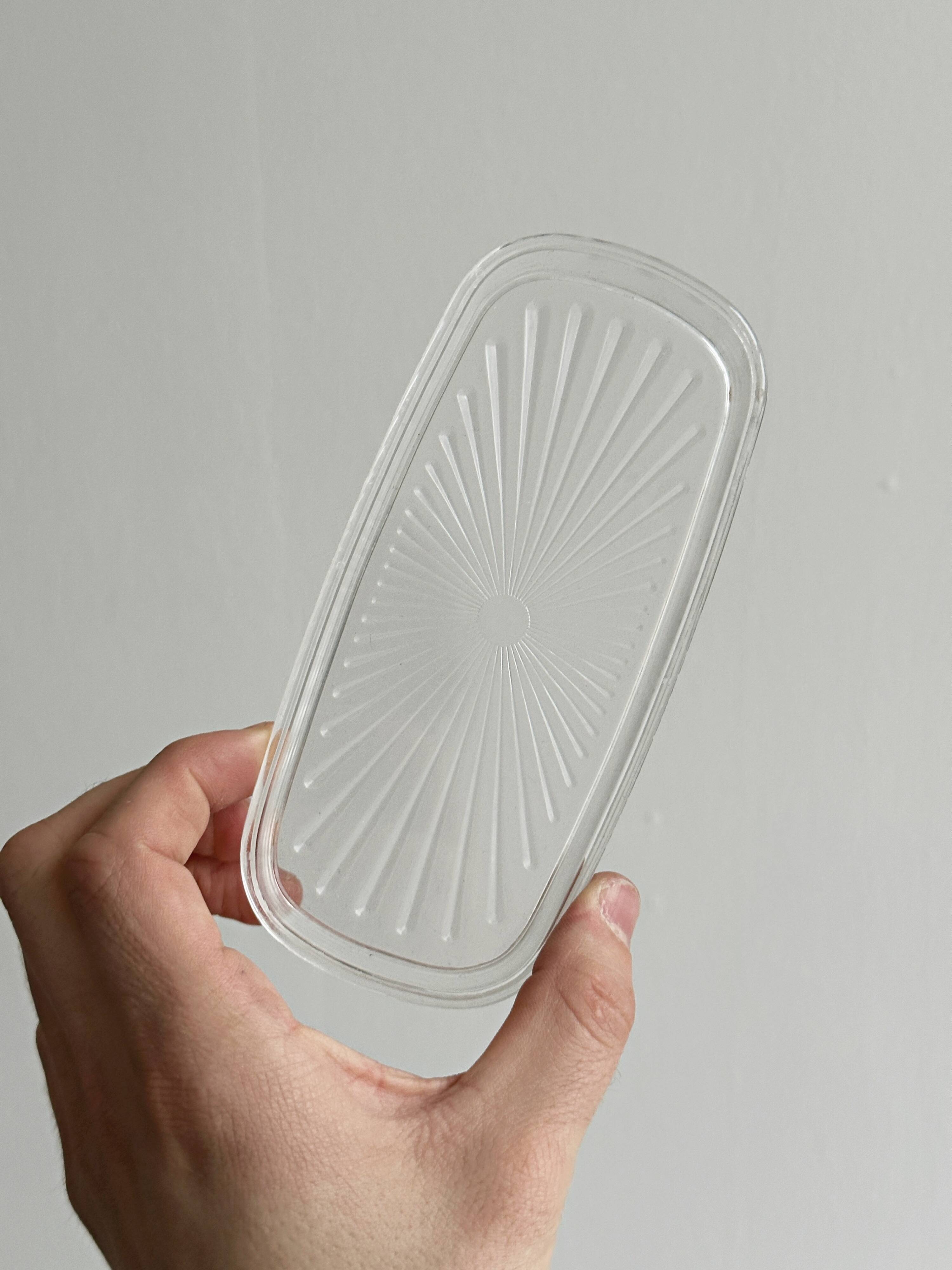 light metal butter dish