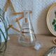 Luxhem glass carafe with vintage gold trim